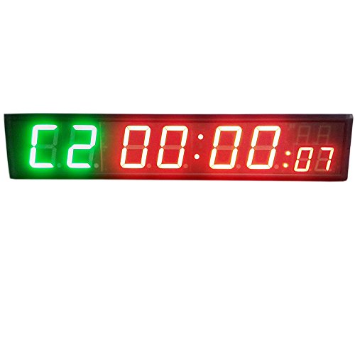 THINKHONGHAO 4'' 8Digits LED Countdown Clock Workout Timer For Garage Home Gym Crossfit Training EMOM Tabata Fitness Timer