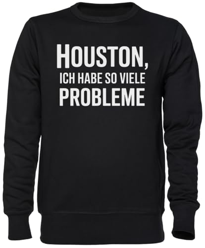 Sweat-shirt noir Houston jersey premium finitions soignées jumper unisexe