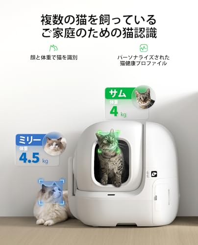 PETKIT 猫 トイレ 自動トイレ カメラ付き 1080P 暗視機能 PUROBOT MAX PRO の商品画像 2