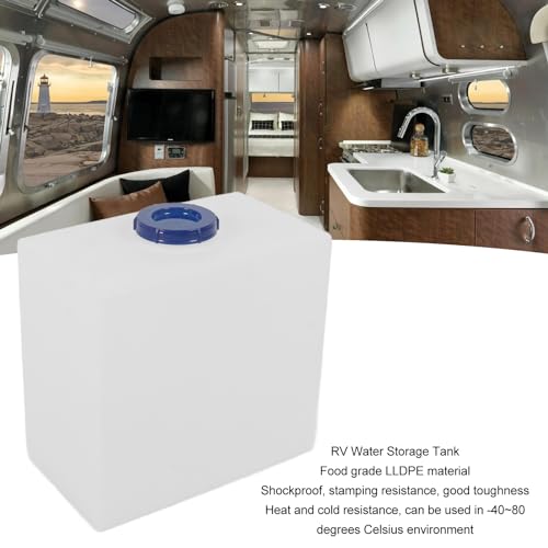 Image of Akozon RV Water Storage, 10 Gallons RV Water Storage 17.1 X 15.7 X 10in Heat Cold PE Fresh Water for Trailer Boat Yacht