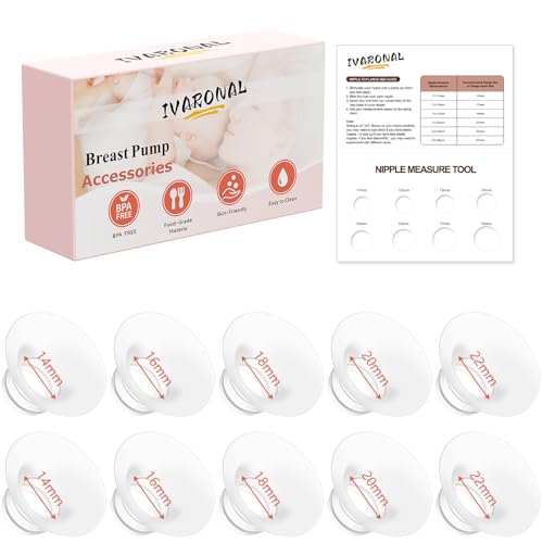 Image of 10pcs Flange Insert 14/16/18/20/22mm*2 pcs Compatible with Momcozy Air1/W1/M9/M6/M5/S12 Pro/V1 Pro/V2 Pro,for Spectra/Medela/MomMed/eufy/Lansinoh/Elvie Breast Pump