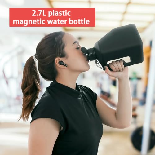 Image of INDIAN HUNK Premium Fitness Water Gallon 91oz (2.7L) - BPA-Free Leakproof Gym Water Bottle with Flip-Top Lid, MagSafe-Compatible Mobile Holder | Strong Quality Tested | Made in India