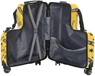 Cute Unisex Kids Ride-On Suitcase Travel Trolley Case, Spinner Carry-On Luggage with Wheels - Fits Ages 1-6 Years