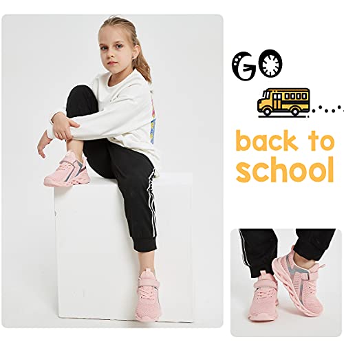 JABASIC Kids Running Shoes Boys Girls Lightweight Breathable Easy Walk Knit Sneakers2