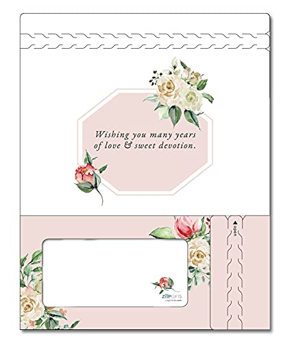 Zipgifts Wedding Card | Zip-Open Money Holder W/Clear Plastic Window For Cash, Check, & Gift Card (Cheers To Mr & Mrs) #TOP6