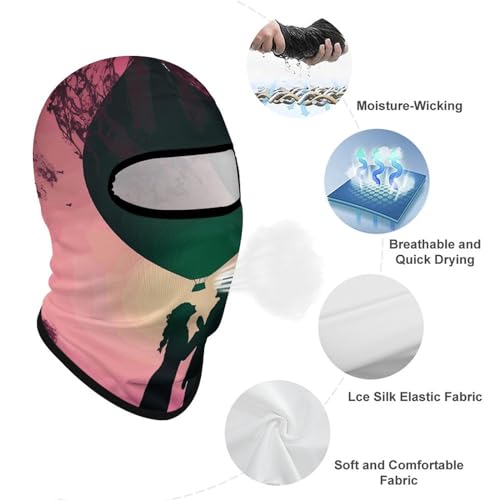 Balaclava Mask for Men Ski Mask for Women Couple in Front of Balloons Full Face Mask Face Cover for Cycling miniatura 3