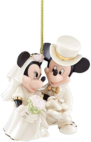 Lenox Minnie's Dream Wedding Ornament,Ivory Porcelain, 0.45 LB, Multi
