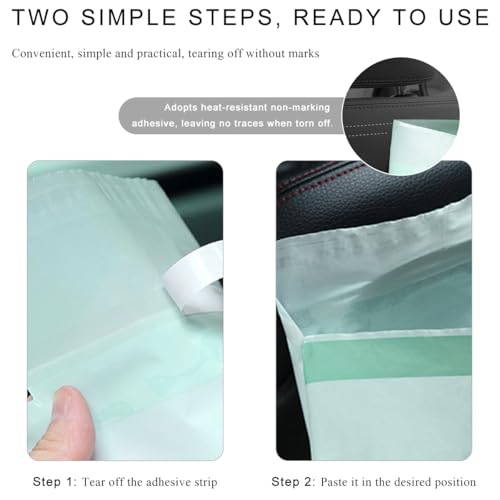 Image of 15 PCS Car Trash Bags, Easy Stick-On Disposable Car Garbage Bags Leak-Proof Vomit Bags, Waterproof Self Adhesive Cleaning Bags for Vehicles Bedrooms Offices, Car Accessories (Pig)