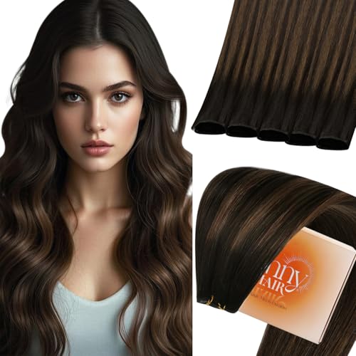Sunny Hair Genius Weft Hair Extensions Brown Balayage Genius Weft