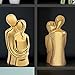 Notakia Hugging Couple Sculptures Home Decor Modern Romantic Love Statue for Office Bookshelf Desktop Decorations (Hugging Couple Gold)