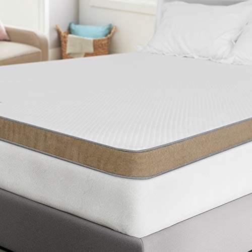 BedStory Coprimaterasso in schiuma gel memory da 7,5 cm, durezza H2 + H3 2 in 1, schiuma fredda, ortopedica per materassi, letto a molle, divano letto, con rivestimento rimovibile