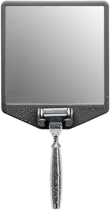Espelho para banheiro TOOLETRIES The Joseph com suporte para barbeador, Charcoal