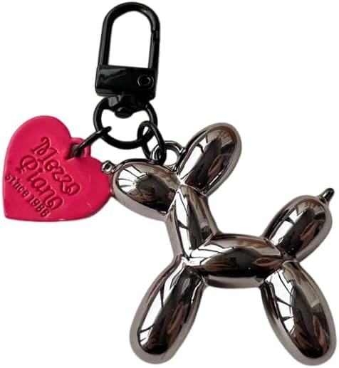 tenghong2021Valentine's Day Gift Cute Jelly Balloon Dog Keychain for Women Key Chain Car Keys Handbag Purse Accessories