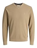JACK & JONES Jprblurex Knit V-Neck, Vaisselle, XL Homme