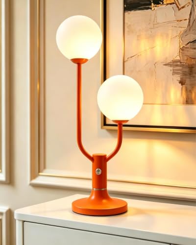 Lightdot Orange Globe Table Lamp with Dimmer
