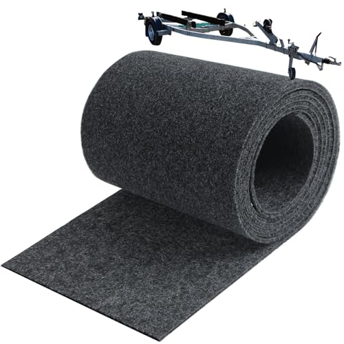 Boat Trailer Bunk Carpet 13ft x 11in Black Marine Grade Carpets Boat Bunk Carpets for Boat Trailers 25oz Thick Carpet Covers for Life Runners, Jet Ski Ramps - Darkgrey
