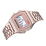 Montre à écran LED avec design très unique, de mode et élégant, ajoute une touche brillante à votre tenue