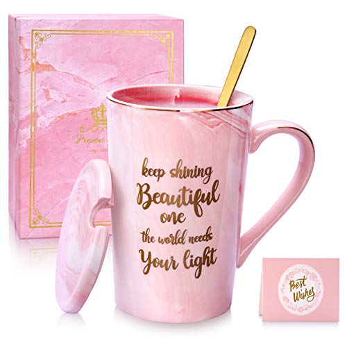 Inspirational Gifts for Women, Best Friend Gifts for Women Birthday Spiritual Gifts for Her Keep Shining Beautiful One The World Needs Your Light Mug for Mom Wife Sister Girlfriend Coffee Mug 14oz
