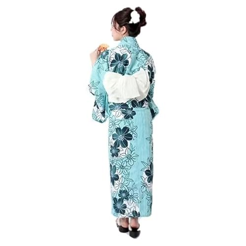[Ｙｏｃｉｃｕｅ] セパレート浴衣２点セット[おはしょり付きセパレート浴衣+簡単へこ帯] 藤 ゆり あじさい ききょう レディース フリーサイズ Fサイズ かわいい 簡単着付け 二部式(Fサイズ,E.ストライプにゆり)（Amazon）