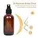 4 oz Amber Glass Spray Bottles 24 Pack, Leakproof Small Refillable Containers for Perfumes, Cleaning Products, Pet, Essential Oils - Empty Travel Size Bottles for Hair, Plants, Premium Sprayers