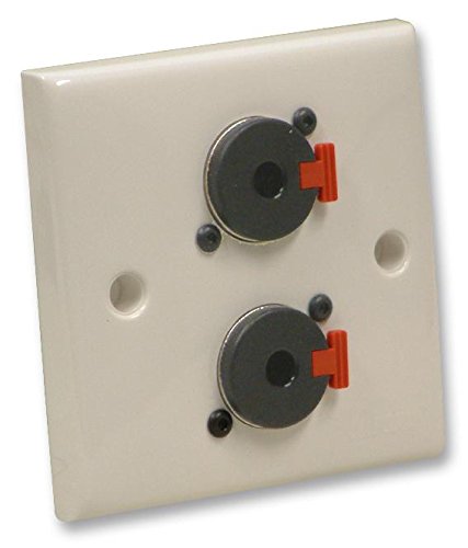 F267ZL - Placa de pared, 2 conectores de enchufe, placas de pared y cajas de suelo, cable audiovisual, 1 unidad