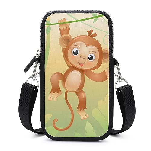 Sacoche téléphone singe dessin animé pour ne plus perdre ses affaires