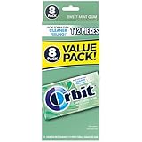 ORBIT Sweet Mint Sugar Free Chewing Gum Bulk Pack, 8 Packs of 14 Pieces (112 Total Pieces)