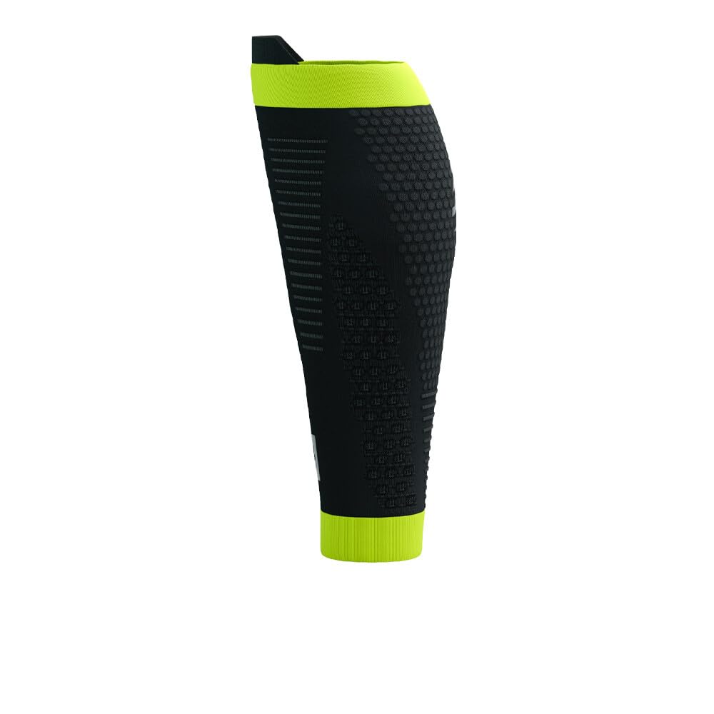 COMPRESSPORT R2 3.0 Flash Vêtements de Compression Unisexe Adultes Noir/Jaune Fluo (Multicolore), 42-46cm