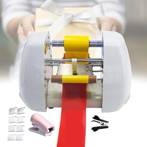 Macchina da stampa a nastro - Stampante per nastri per etichette - a trasferimento termico - Velocità di rapida 80-120 - Include pinzatrice graffette e rimozione punti satinato
