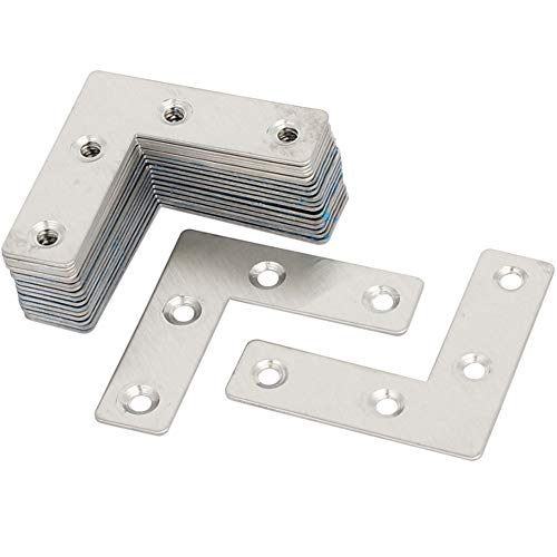Orgrimmar 36 Pcs Corner Brace Plates Metal L Shaped Flat Repair Plates Corner Brace Brackets 50Mmx50Mmx1Mm #TOP3