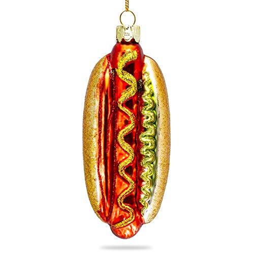 SIKORA Hotdog besondere Weihnachtskugel Glas Christbaumschmuck Deko...