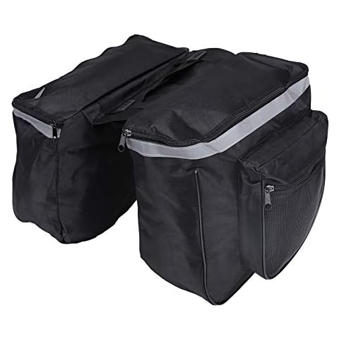 Telituny Bicycle Rack 25L Waterproof Mountain Road Bicycle Bike Rack Rear Seat Tail Carrier Trunk Double Pannier Bag Cover