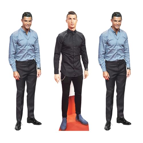 Star Cutouts CS1192 Ronaldo Pappaufsteller für Regale, Höhe 31 cm, ideal für Fußball-Themen,...