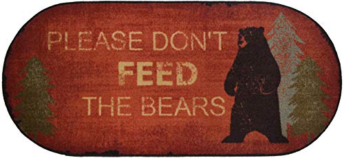 Tapete Cozy Cabin CC10450 Don’t Feed Bears 20x44 Rojo