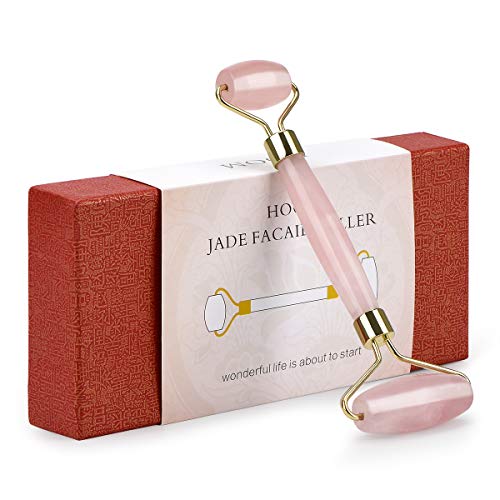 Rose Quartz Facial Roller Jade Roller For Face Roller Jade Face Roller Face Massage Roller Real Jade Roller For Face Body Head Neck Massager