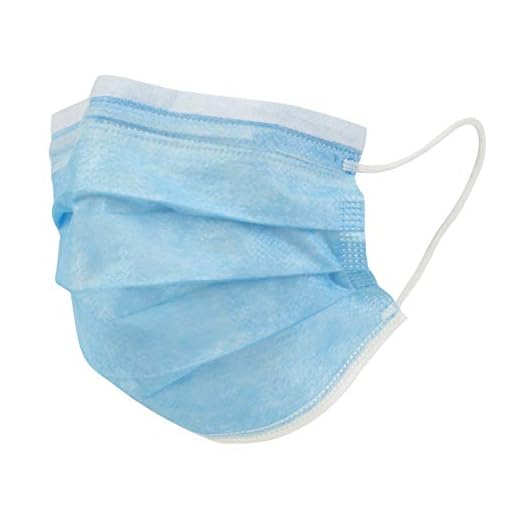 Single Use Disposable Face Mask (Pack of 50), Blue