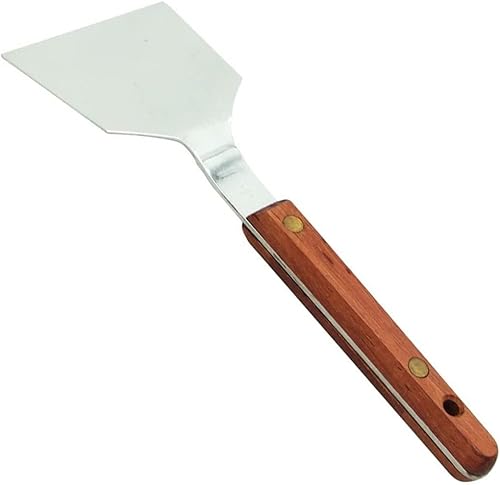 Miniatura 6 de TIKUSAN Okonomiyaki - Espátula giratoria para barbacoa, mango de madera, hecho en Japón (2.8 x 7.2 pulgadas)