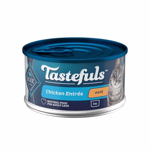 Image of Blue Buffalo Tastefuls Chicken Pate Wet Cat Food for Adult Cats, Real Chicken First, Made with Natural Ingredients Enhanced with Vitamins, Minerals & Other Nutrients, 3-oz. Cans (24 Count)