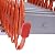 RustyVioum 12 Steps Wall-Mounted Attic Ladder Folding Wall Mounted Ladder with Handrails 880 Lbs Load Attic Ladder Pull Down System for Attics, Garages, Roofs Orange