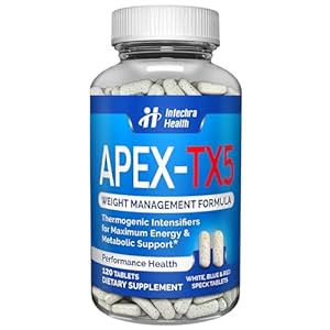 Weight Management Dietary Supplement 120 White Blue Red Speck Tablets Manufactured in the USA Highest Professional Quality