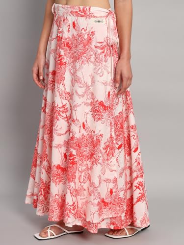 Image of Ravaiyaa - Attitude is everything Cotton Hand Block Floral Printed Wrap Around Women's Free Size Skirt Rapron