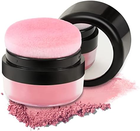 Boobeen Loose Powder Blush Air Cushion Blush, Natural Blusher for Cheeks, Highly Pigmented Blush Makeup Easy to Blend Makeup Blushin, All Day Wear