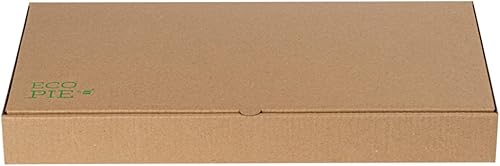 Miniatura 15 de Restaurantware Eco Pie - Cajas de pan plano para llevar de 15 x 7 x 1.5 pulgadas, 50 cajas de pizza corrugada resistentes  Sistema de bloqueo de