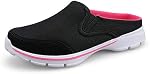 MizHome Backless Pantoufles à pied Sneakers d'été Slip-on Mule Chaussures Closed Toe Slippers pour femme