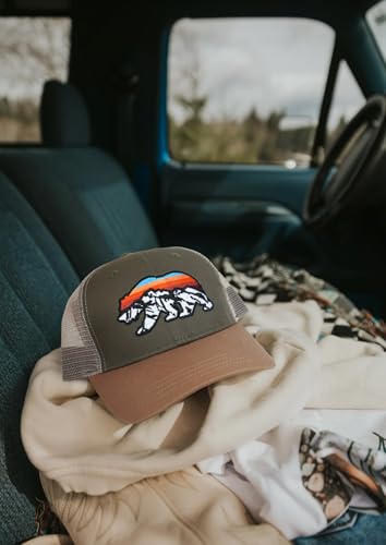 Pnkvnlo Trucker Hat for Men and Women - Outdoors Snapback Hats for Hiking, Climbing, Fishing, Outdoor Adventure - Bear Mountain - Thumbnail 3