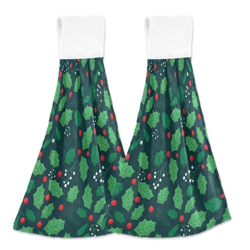 Yuiboo Waschlappen mit Aufhängeschlaufe, Weihnachtsmotiv,...