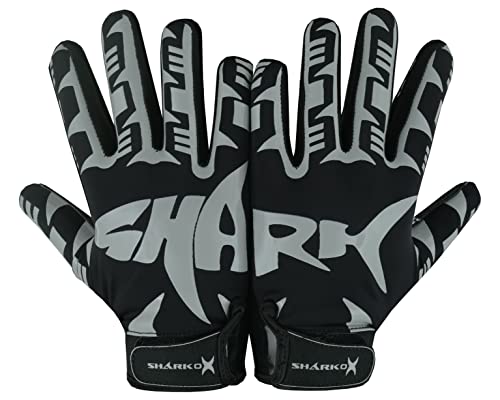 Sharkox Non-Slip Football Gloves, Wide Receiver Gloves With High Grip Boost, Perfect Sizes For Adult & Youth Football Gloves Men Enhanced Performance & Ultimate Protection With Strong Tacky Palms #TOP11