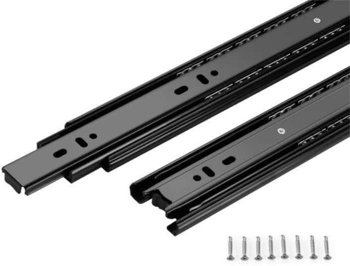 Cold Rolled Steel Drawer Slide 10-20 Inch Two-Section Cabinet Slides Close Drawer Sliding Track Furniture Hardware(16-inch)