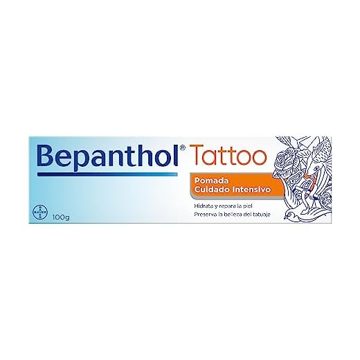 Bepanthol Tattoo Crema Tatuaje con Pantenol, Hidrata, Repara la Piel y Preserva la Belleza del Tatuaje, 100 g