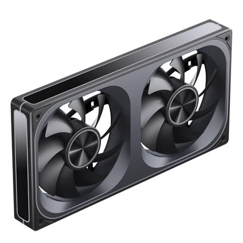 JONSBO ZA-240B PC Case Fan,All(2)-in-One,Single Frame Unit with 2x120mm ARGB Fans,PWM,3Pin ARGB, Silent Computer with 4-Sides Infinity Mirror Fan 2400RPM,Aluminum Nameplate,28mm Thick Black by Jonsbo - Used condition - Image 8